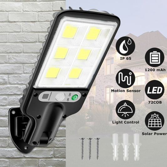 LED Solar Motion Sensor Light – Bright Outdoor Wall Lamp for Garden, Yard, Garage & Path