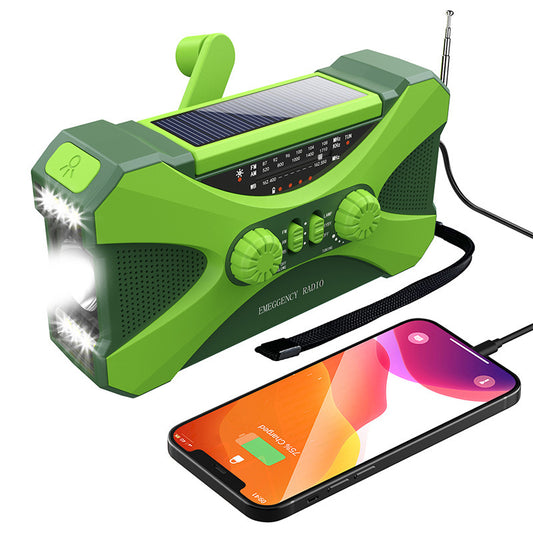 3 in 1 Emergency Radio with Hand Crank, Flashlight, Reading Lamp, Solar Power Bank & SOS