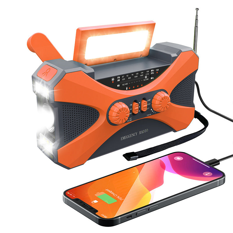 3 in 1 Emergency Radio with Hand Crank, Flashlight, Reading Lamp, Solar Power Bank & SOS