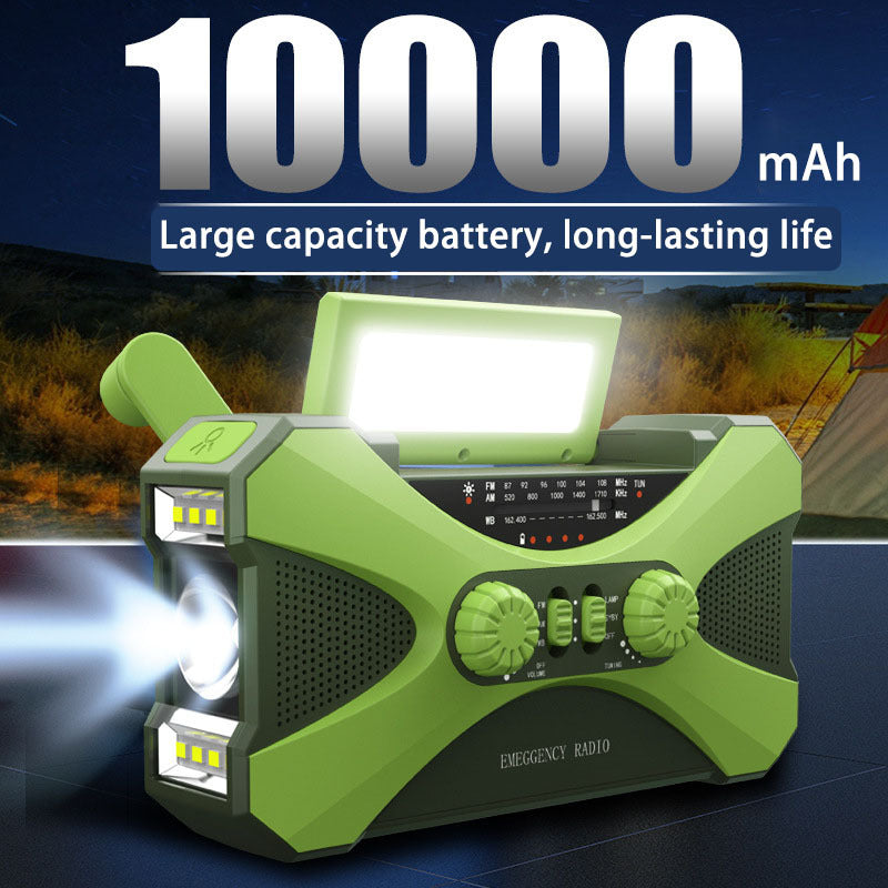 3 in 1 Emergency Radio with Hand Crank, Flashlight, Reading Lamp, Solar Power Bank & SOS