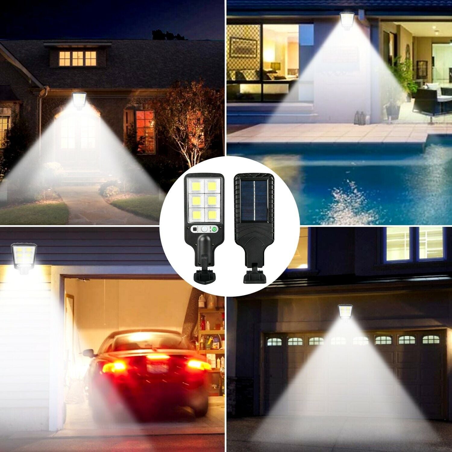 LED Solar Motion Sensor Light – Bright Outdoor Wall Lamp for Garden, Yard, Garage & Path